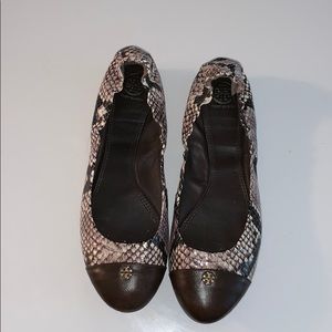 Tory Burch Snakeskin flat